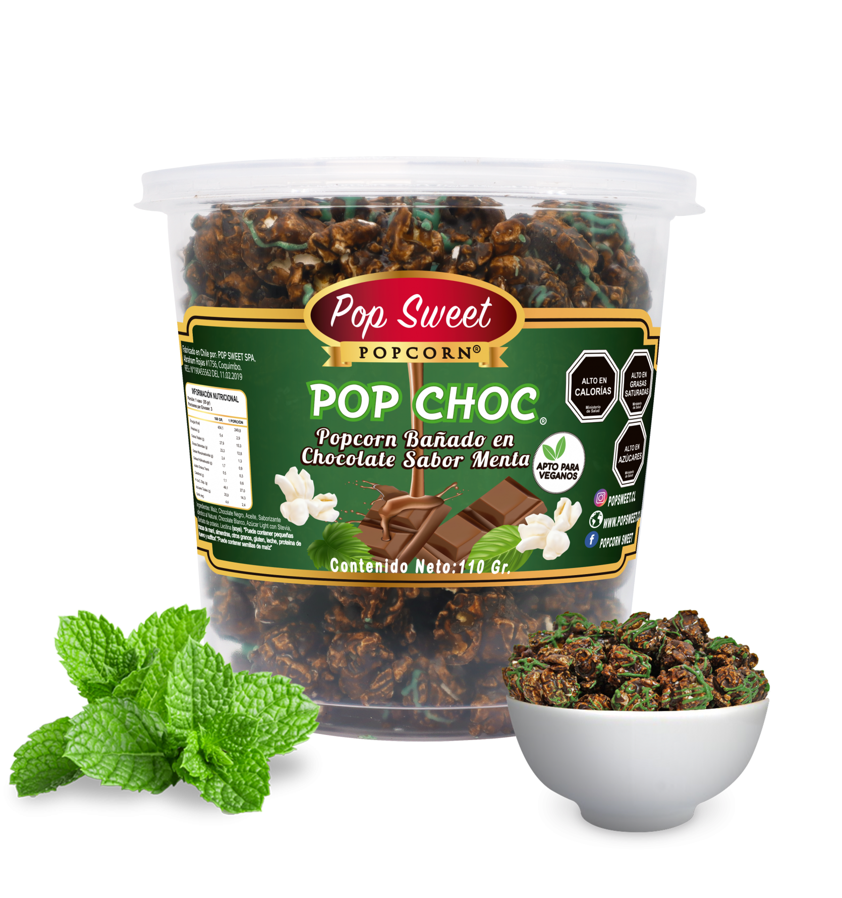 popcorn chocolate menta