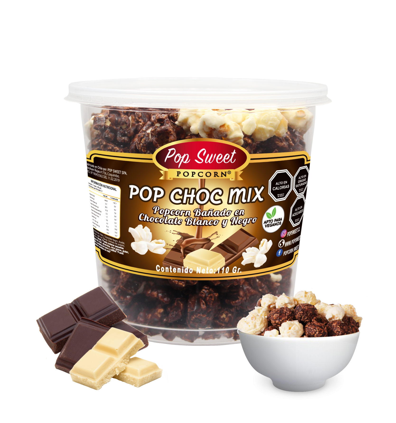 popcorn chocolate mixto